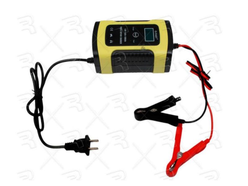Cargador de Batería Inteligente Multifuncional 12V 6A con Pantalla Digital y Pinzas