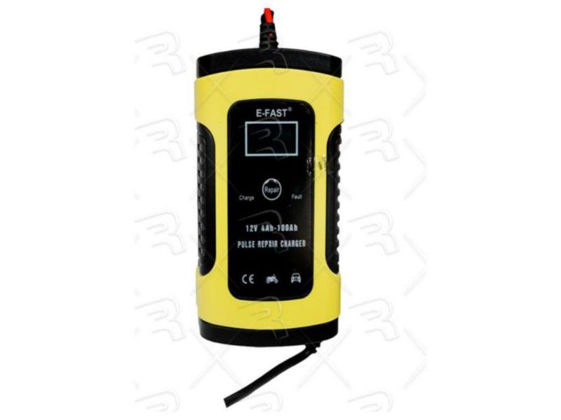 Cargador de Batería Inteligente Multifuncional 12V 6A con Pantalla Digital y Pinzas