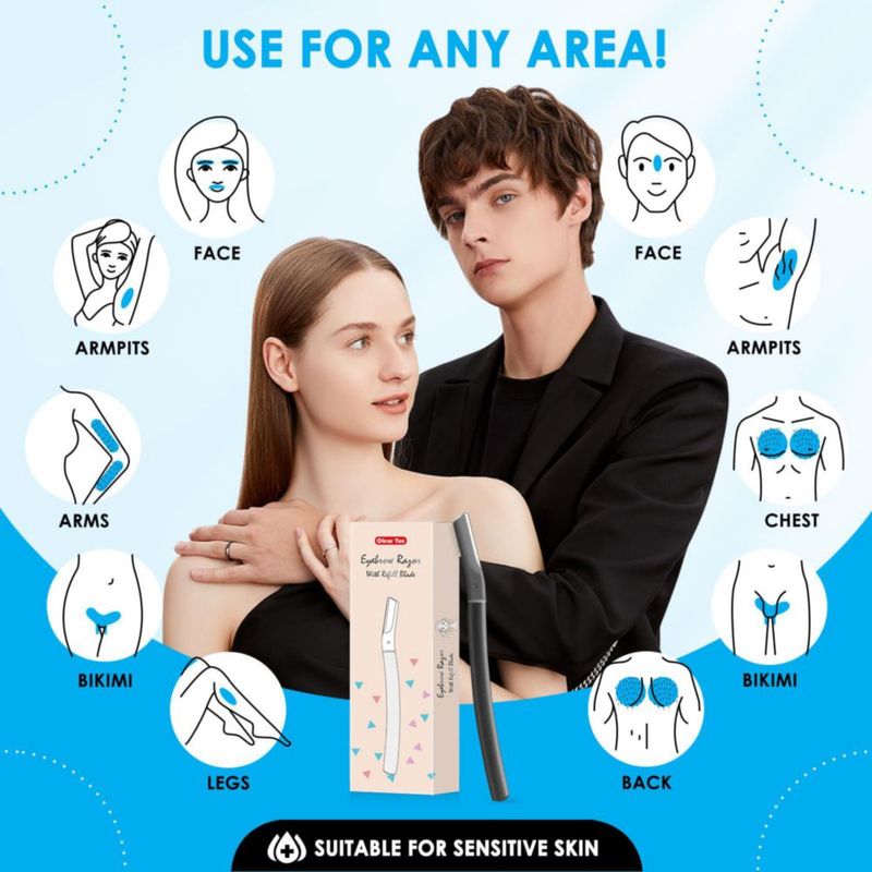 Rasuradora Dermaplane ClearYue Facial 10 Cuchillas