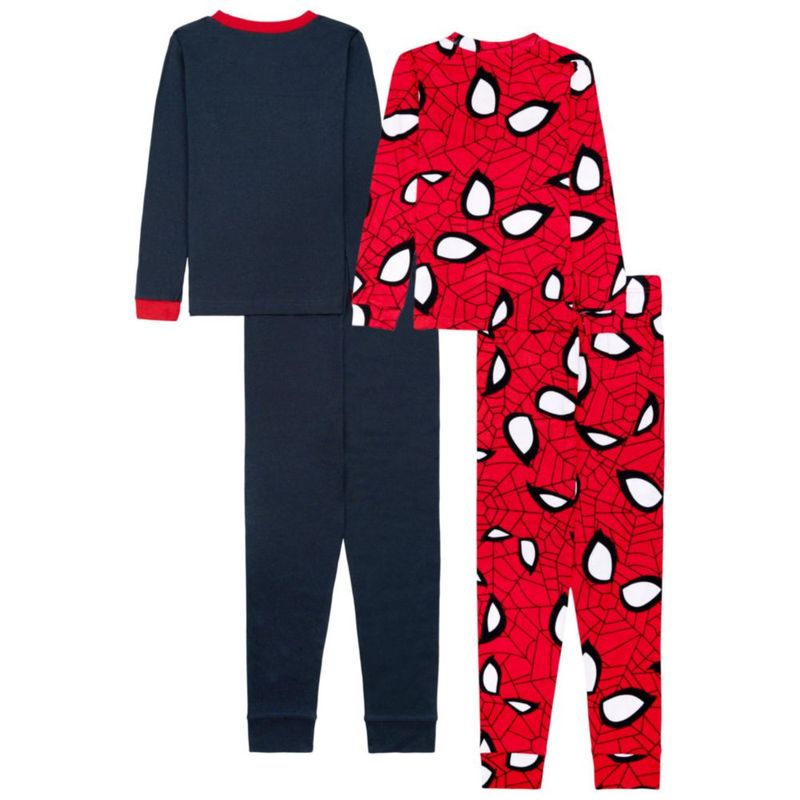 Conjunto de pijama Marvel Spider-Man de 4 piezas de algodón