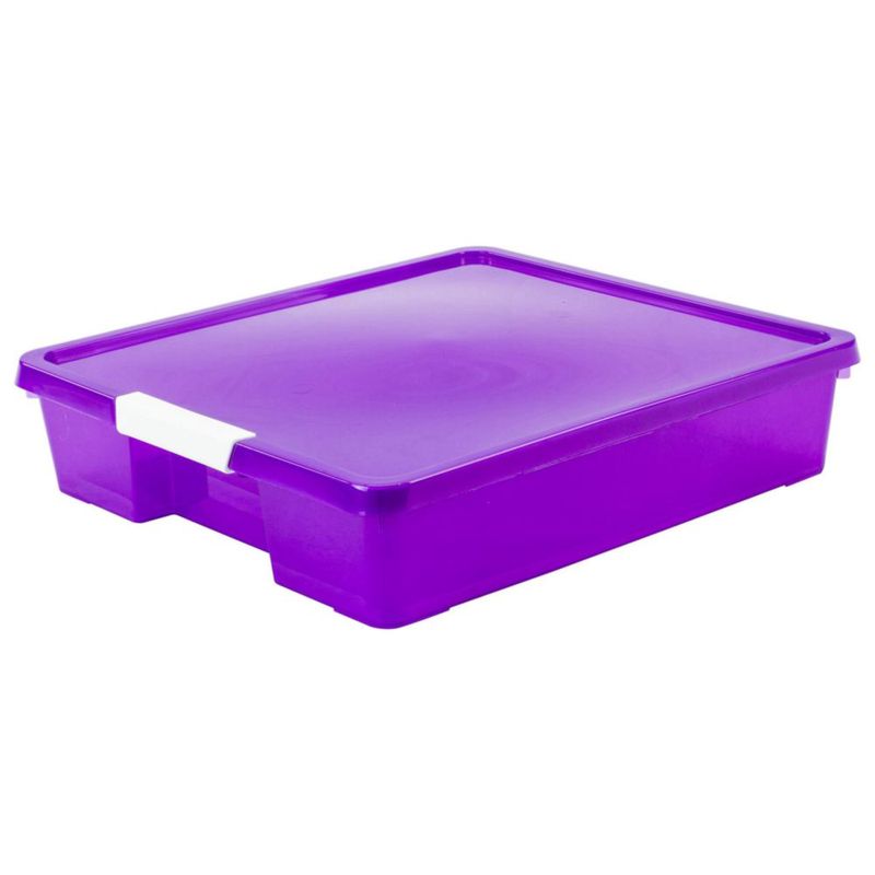 Caja de almacenamiento Storex 30 cm morada (paquete de 5) (63206U05C)