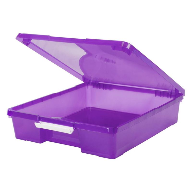 Caja de almacenamiento Storex 30 cm morada (paquete de 5) (63206U05C)
