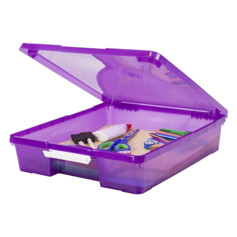 Caja de almacenamiento Storex 30 cm morada (paquete de 5) (63206U05C)