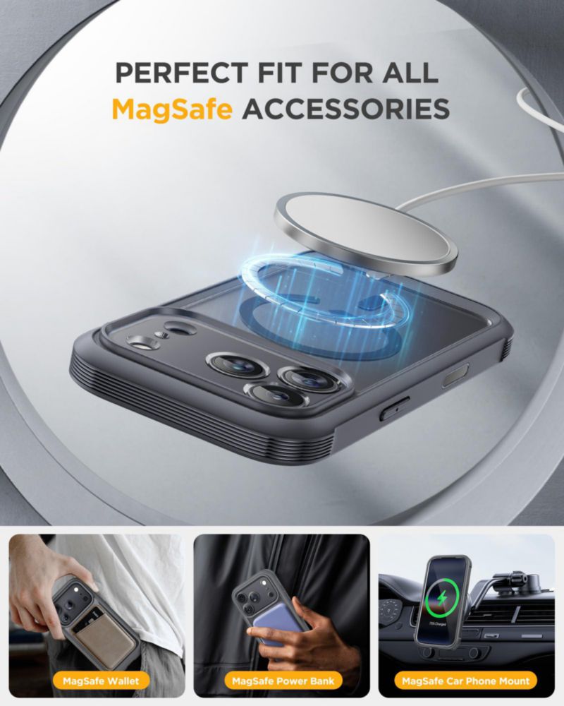 Funda Miracase para iPhone 18 Pro Max Gris Oscuro