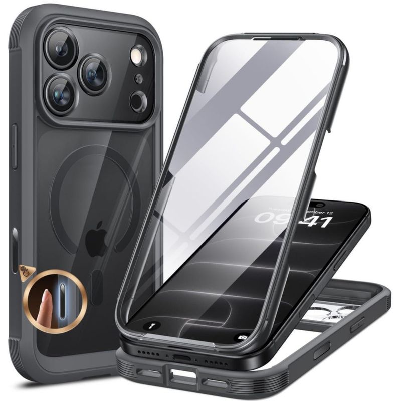 Funda Miracase para iPhone 18 Pro Max Gris Oscuro