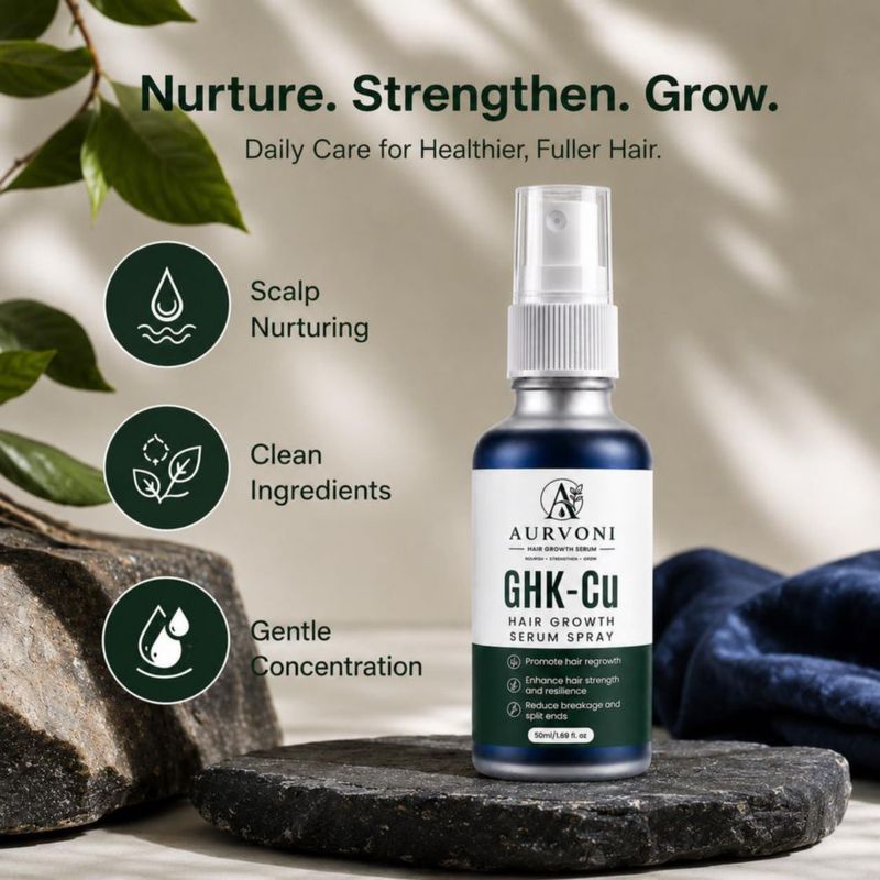 Suero capilar Aurvoni 50 ml con péptido de cobre GHK-Cu