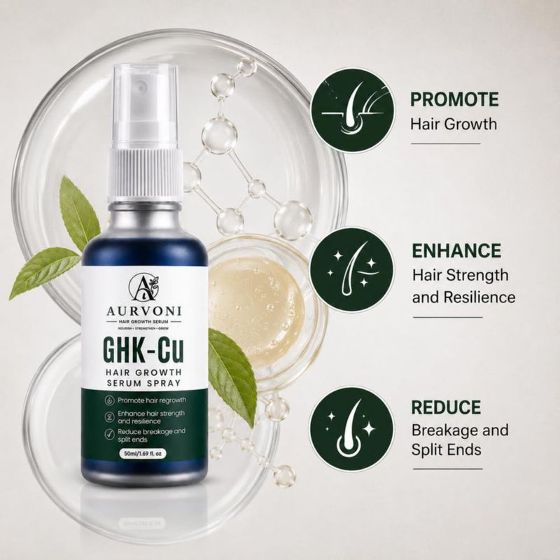 Suero capilar Aurvoni 50 ml con péptido de cobre GHK-Cu
