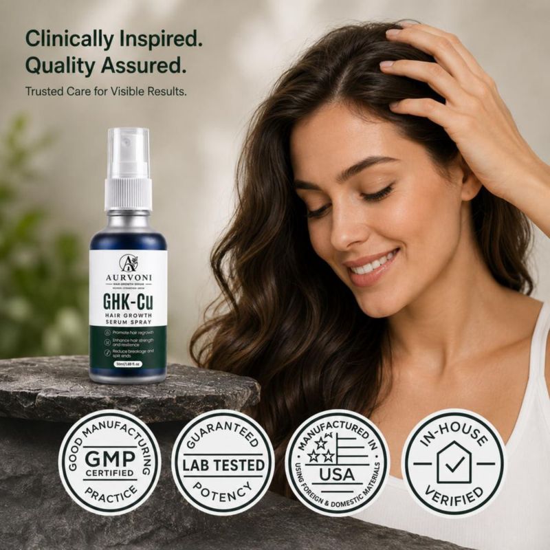 Suero capilar Aurvoni 50 ml con péptido de cobre GHK-Cu