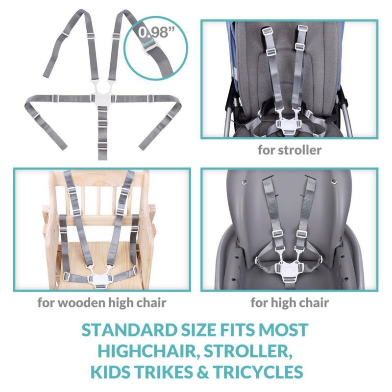 Correas para Silla Alta Minne Baby - Arnés de 5 Puntos