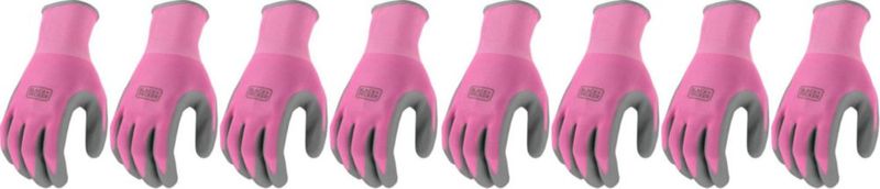 Guante BLACK+DECKER BD512LM de espuma nitrílica rosa