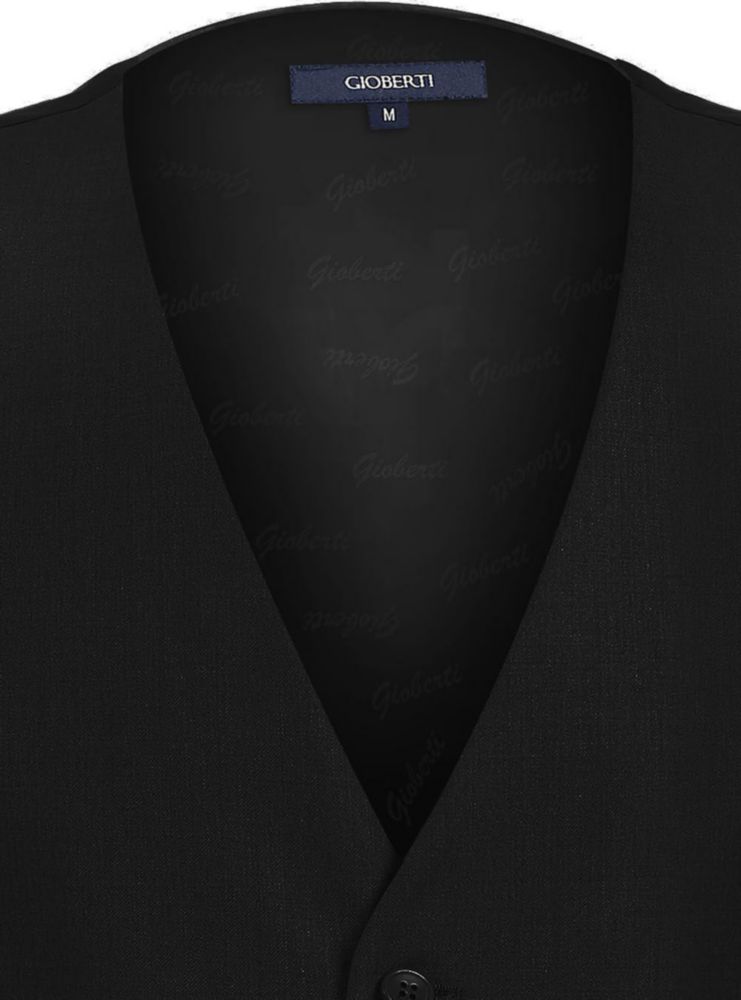 Chaleco Gioberti negro 2XL formal de 5 botones
