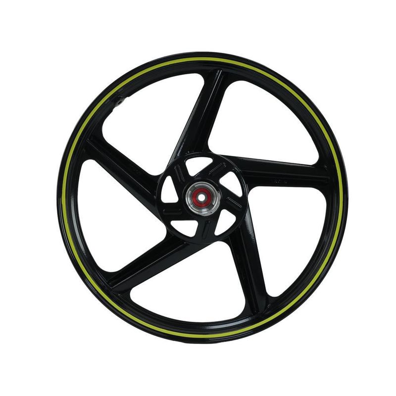 Rin delantero negro filo amarillo 1.60x18 para italika ft 150 gts (23-25)marca r