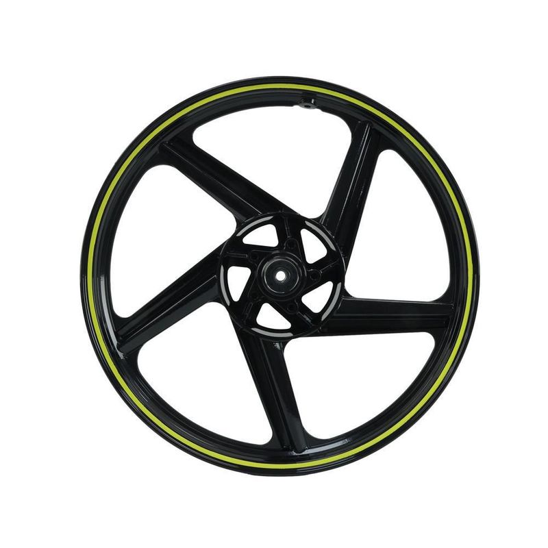 Rin delantero negro filo amarillo 1.60x18 para italika ft 150 gts (23-25)marca r