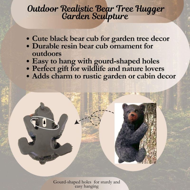 Escultura BestGiftEver 24 cm × 13 cm × 31 cm Oso Negro