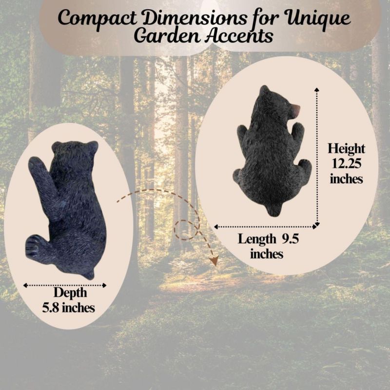 Escultura BestGiftEver 24 cm × 13 cm × 31 cm Oso Negro