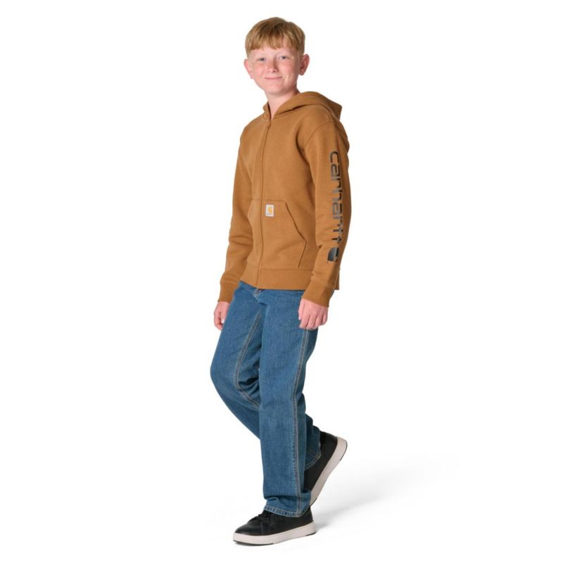 Sudadera Carhartt 5 Marrón con cremallera completa y capucha
