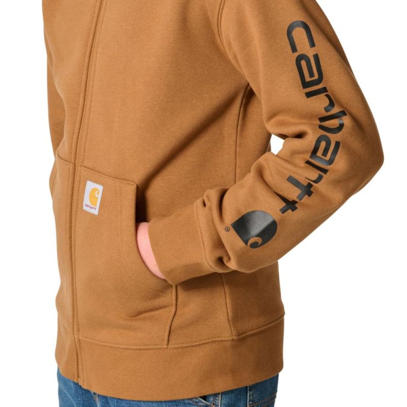 Sudadera Carhartt 5 Marrón con cremallera completa y capucha