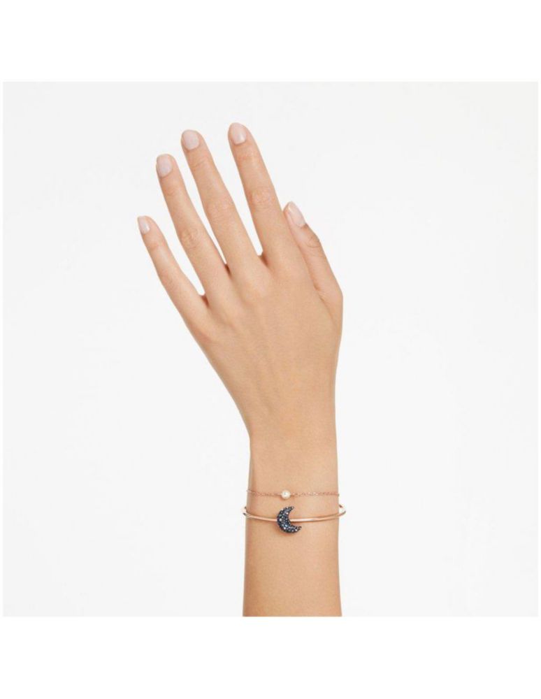 Brazalete Pulsera Swarovski 5671586 Luna Multicolor Baño de Oro Rosa