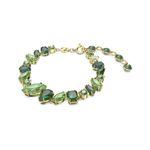 Pulsera Brazalete Swarovski 5652822 Gema Mixtas Verde Baño de Oro