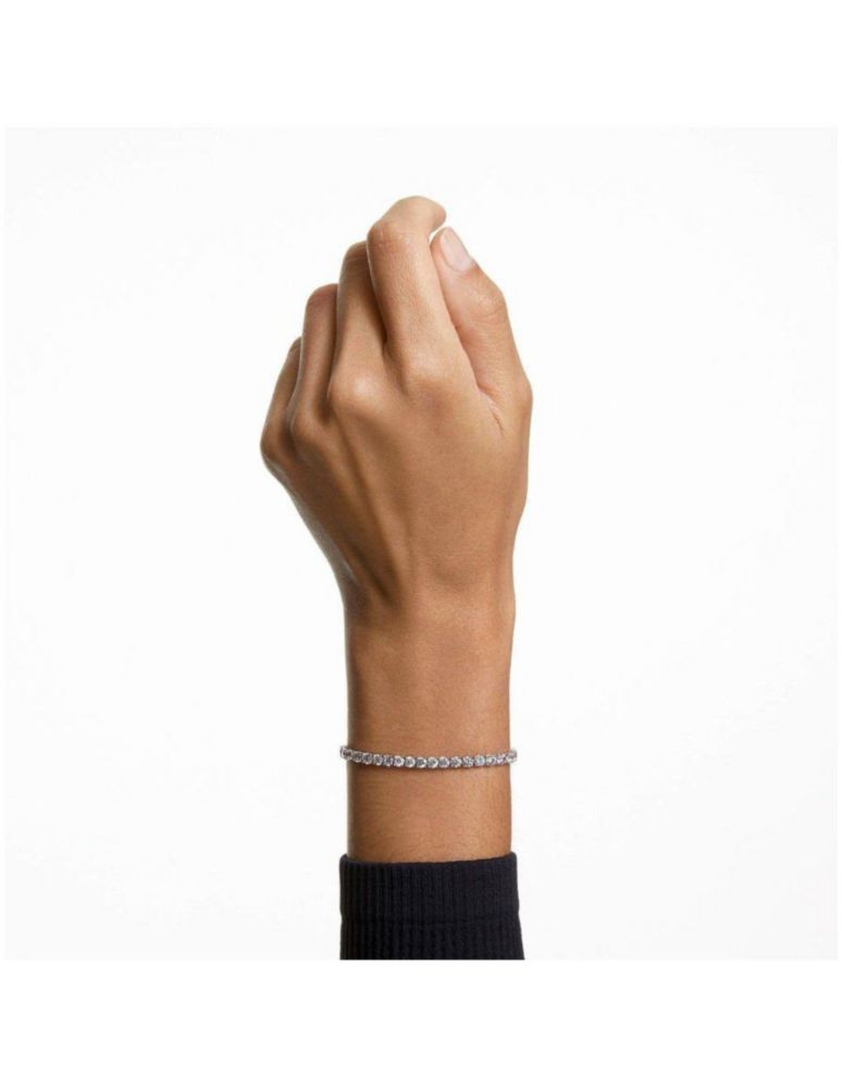 Pulsera Swarovski 5409771 Tennis Round Deluxe Baño de Rodio