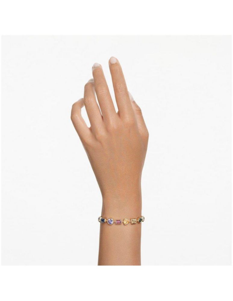 Brazalete Pulsera Swarovski 5662925 Stilla Mixtas Multicolor Baño Oro