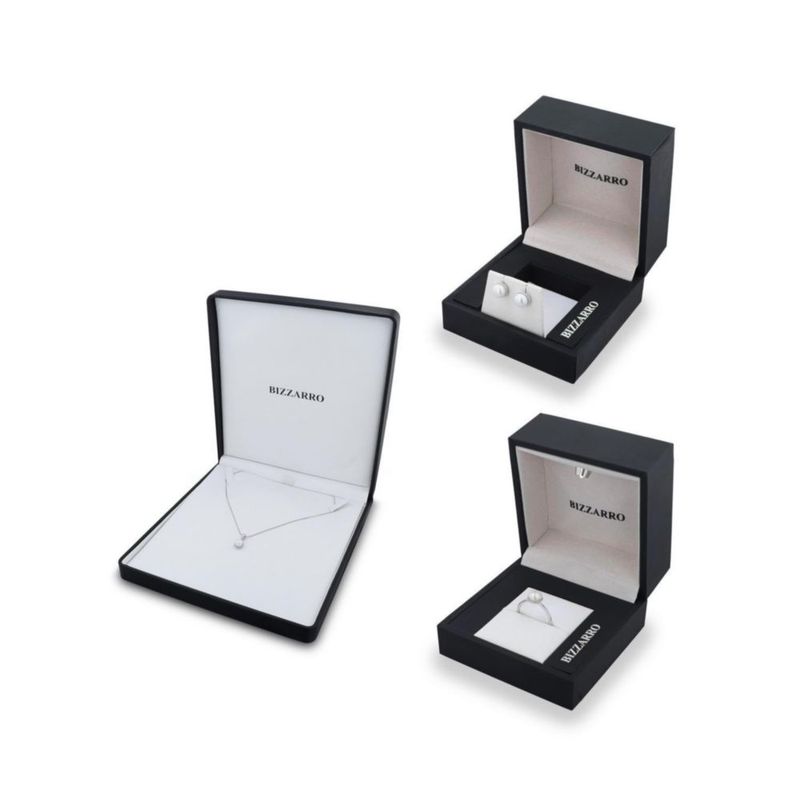 JUEGO DE ANILLO ARETES Y DIJE CON CADENA DE PLATA BLANCA 925 CON PERLA
