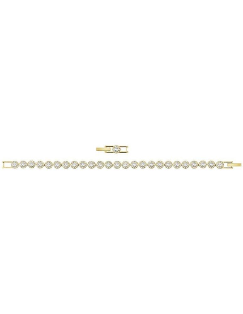Pulsera Swarovski 5505469 Angelic Blanco Baño de Oro