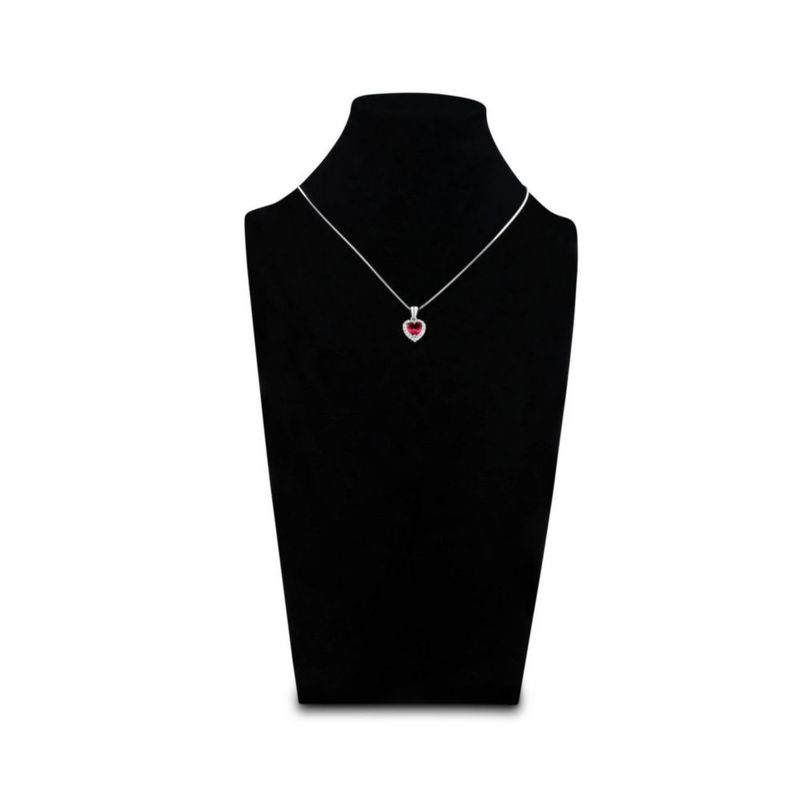 JUEGO DE ANILLO ARETES Y DIJE DE CORAZON CON CADENA PLATA BLANCA 925 CON ZIRCONIAS BLANCAS Y ROSAS