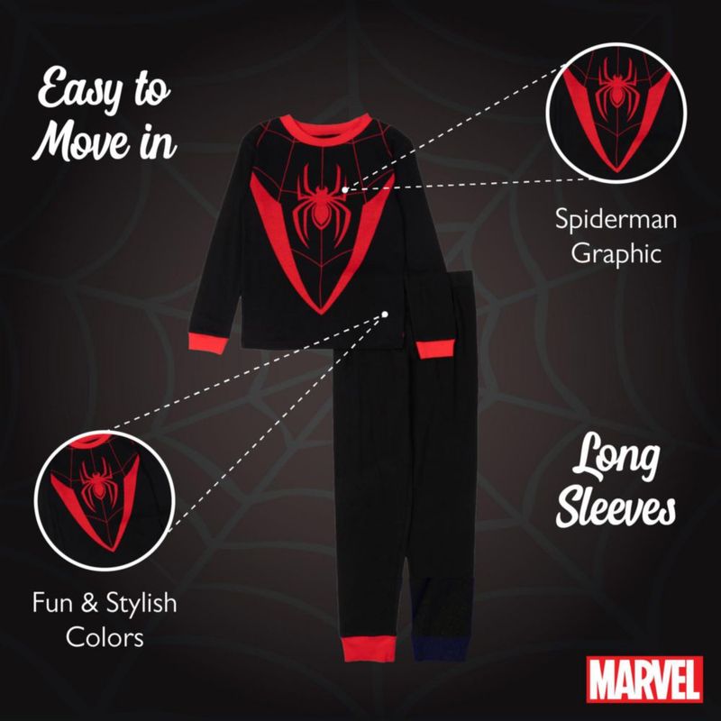 Conjunto de pijama Marvel Spiderman para niños 2 piezas talla 6