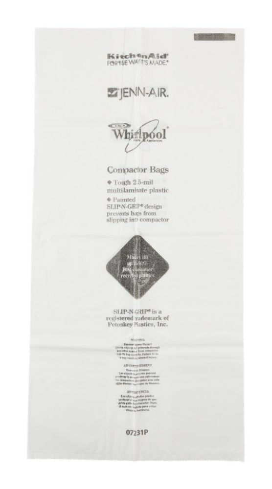 Bolsas para compactadora Whirlpool paquete de 180 plástico blanco