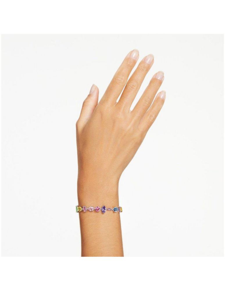 Pulsera Swarovski 5656427 Gema Mixtas Multicolor Baño Rodio