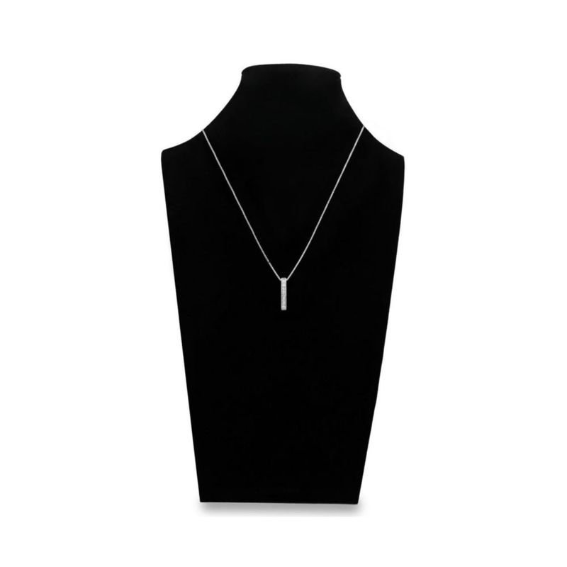 JUEGO DE ARRACADAS CHURUMBELA Y DIJE CON CADENA DE PLATA BLANCA 925 CON ZIRCONIAS