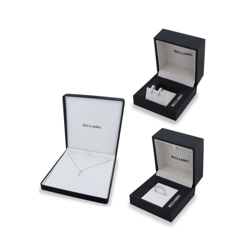 JUEGO DE ARRACADAS CHURUMBELA Y DIJE CON CADENA DE PLATA BLANCA 925 CON ZIRCONIAS