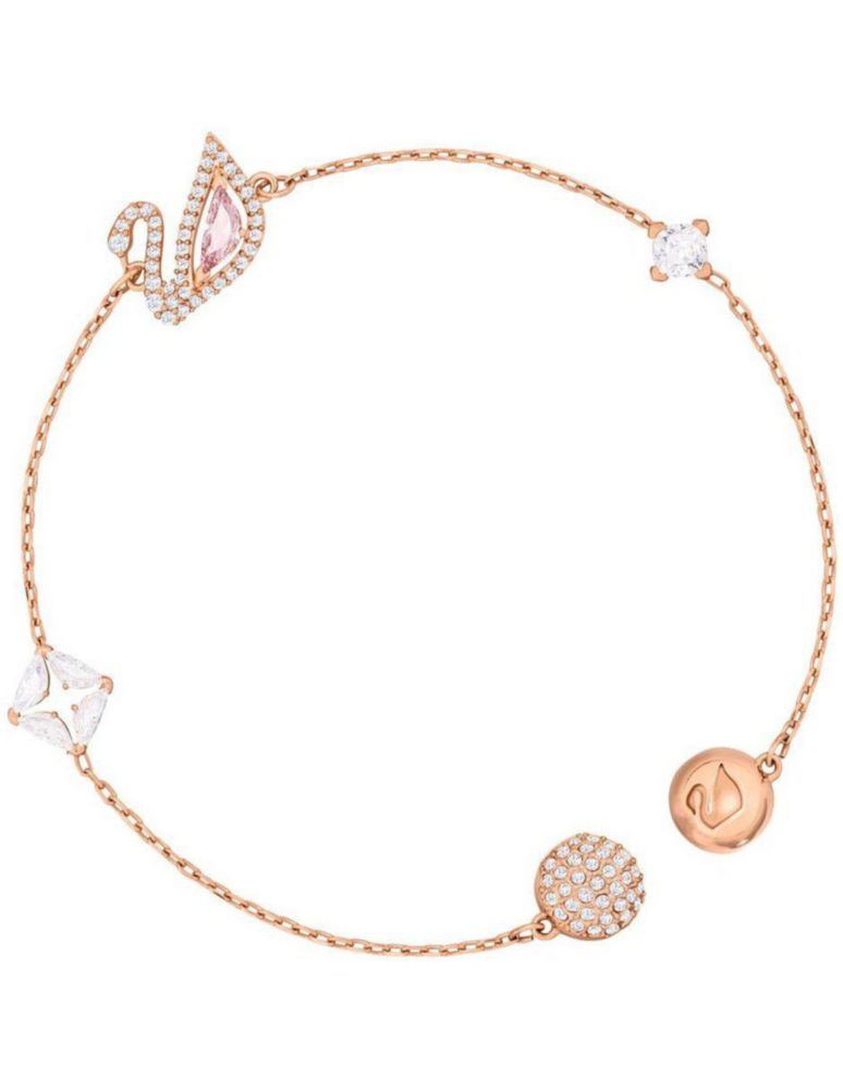 Pulsera Brazalete Swarovski 5472271 Dazzling Swan Baño Oro Rosa