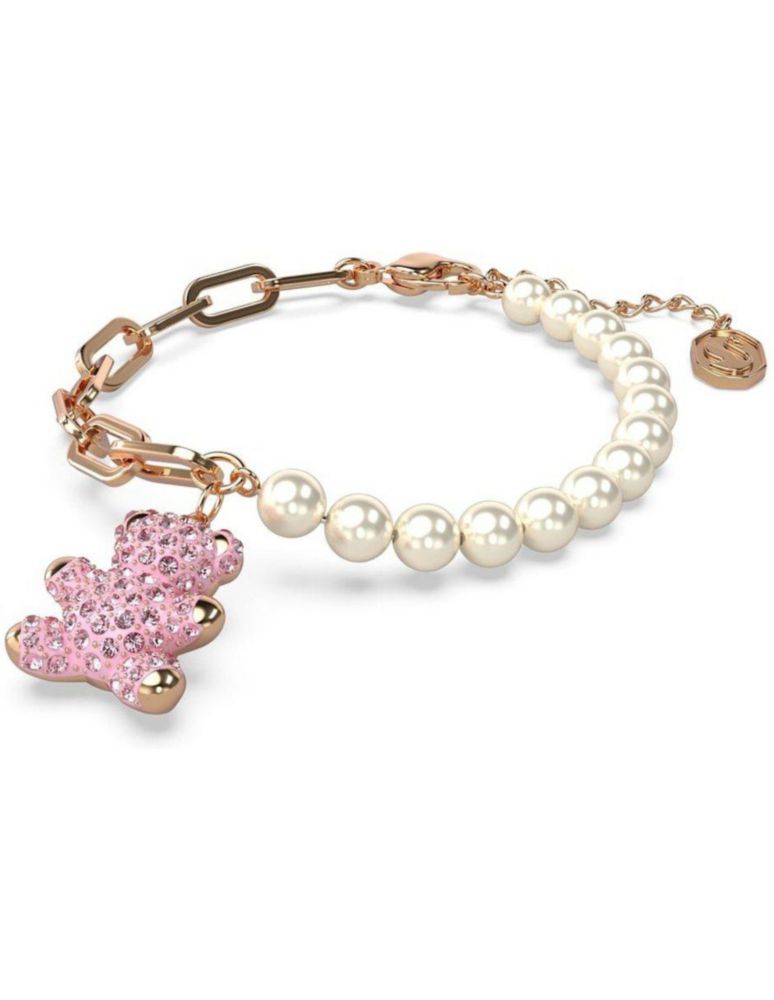 Pulsera Brazalete Swarovski 5669169 Teddy Oso Rosa Baño de Oro Rosa