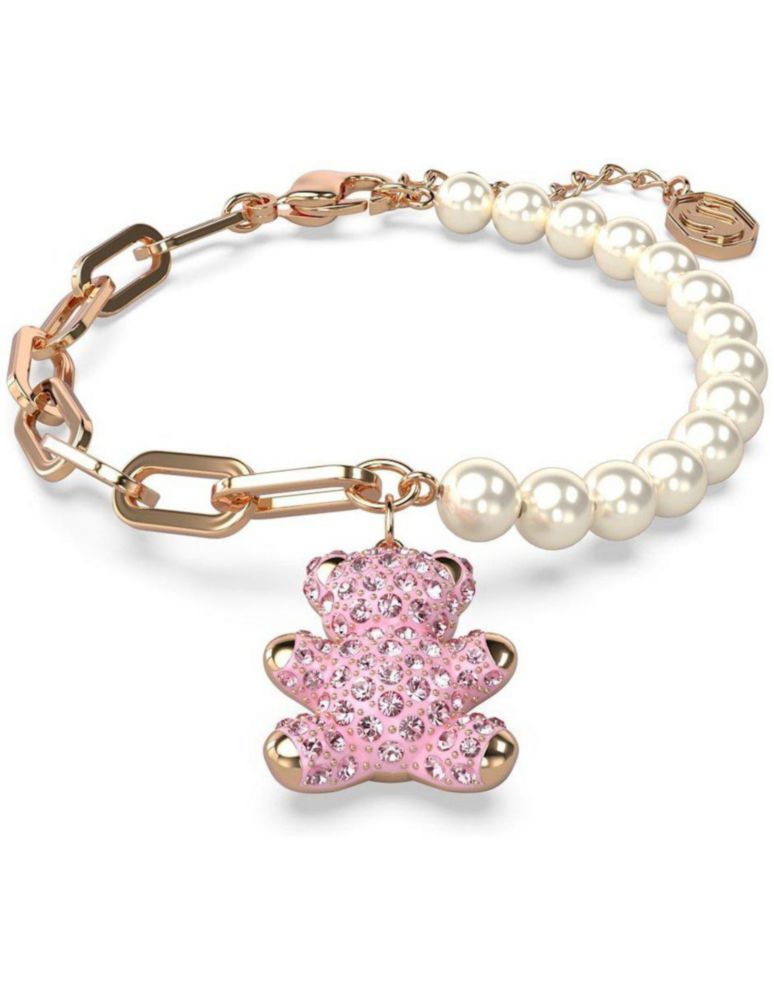 Pulsera Brazalete Swarovski 5669169 Teddy Oso Rosa Baño de Oro Rosa