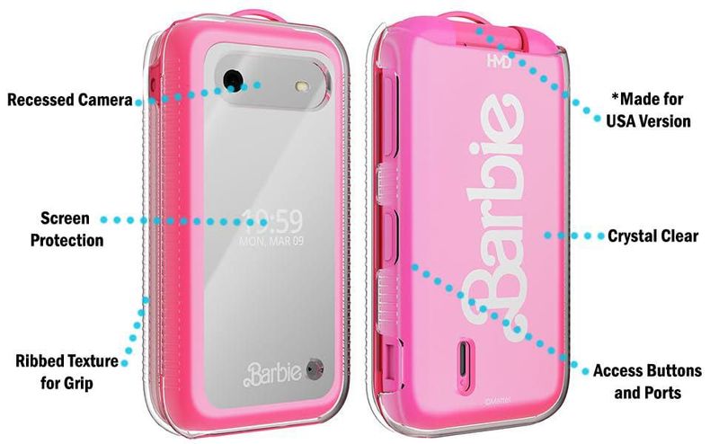 Funda transparente Nakedcellphone para HMD Barbie (EE. UU.)