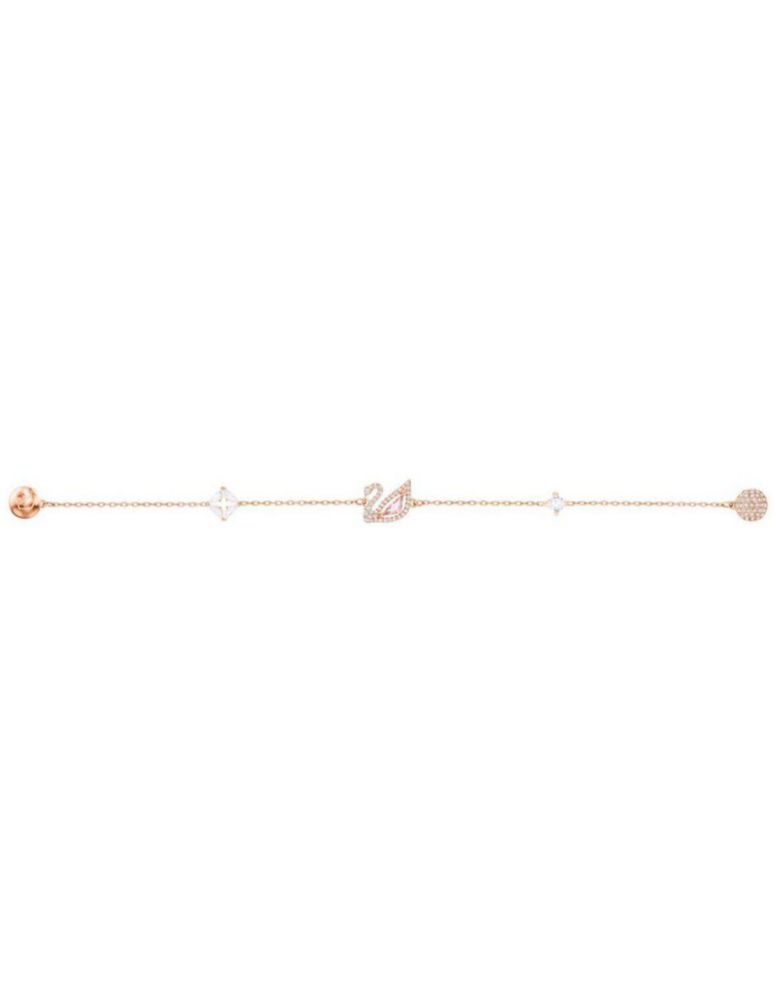 Brazalete Pulsera Swarovski 5472271 Dazzling Swan Baño Oro Rosa