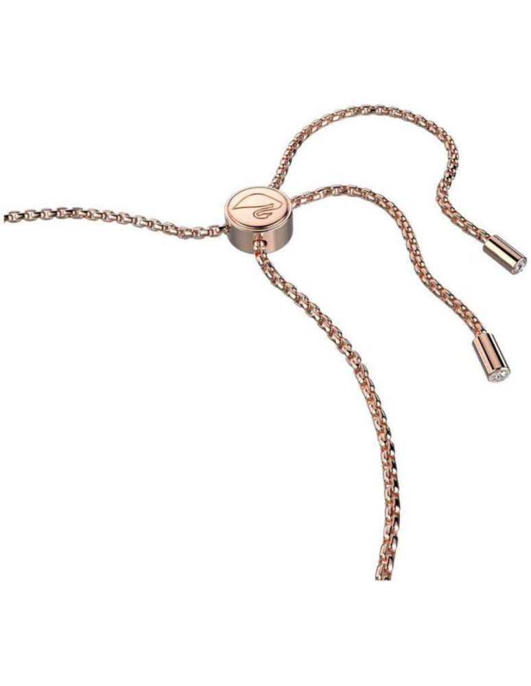 Pulsera Brazalete Swarovski 5636443 Lovely Corazón Blanca Baño OroRosa