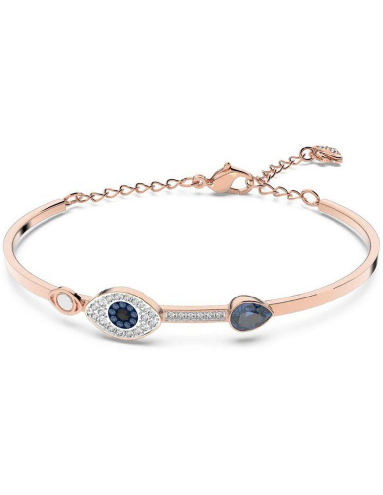 Pulsera Brazalete Swarovski 5171991 Duo Evil Eye Azul mezcla de Baños