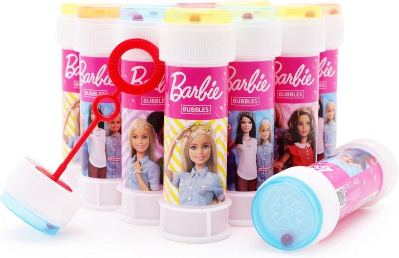 Set de 12 Recipientes de Burbujas Toyland 60 ml con Diseño Barbie