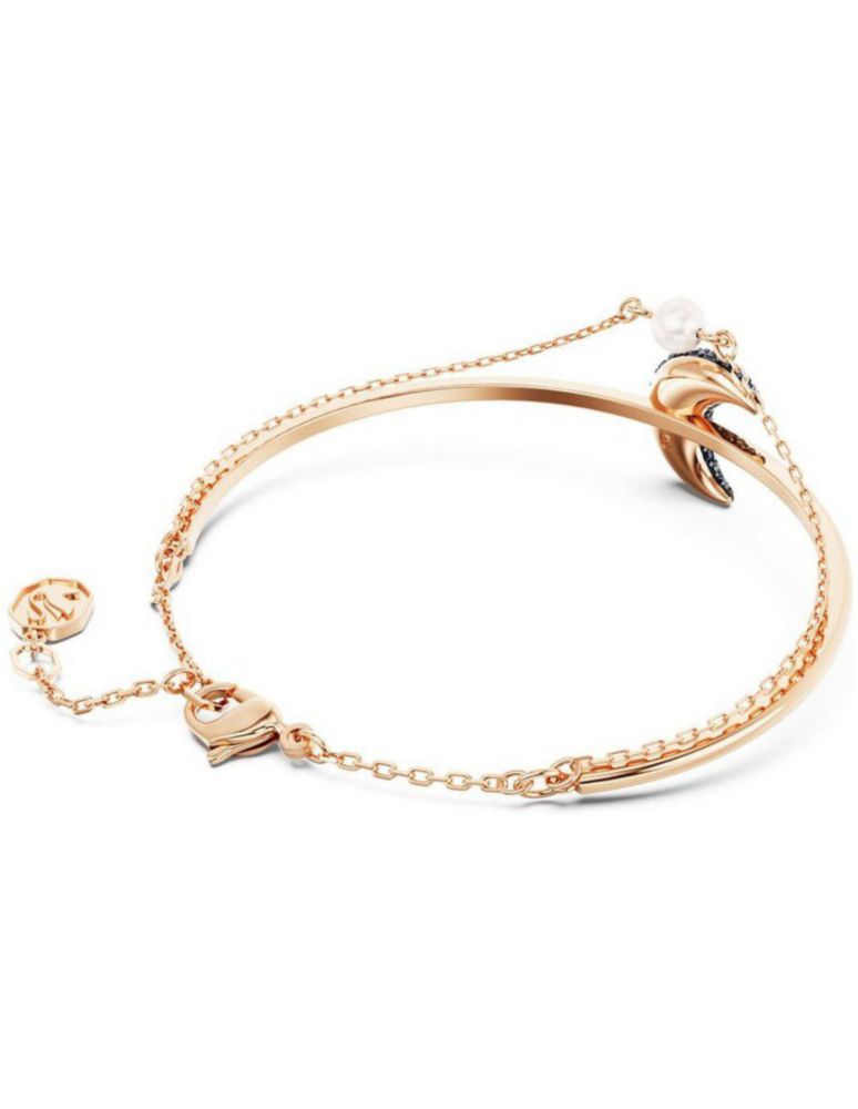Pulsera Brazalete Swarovski 5671586 Luna Multicolor Baño de Oro Rosa