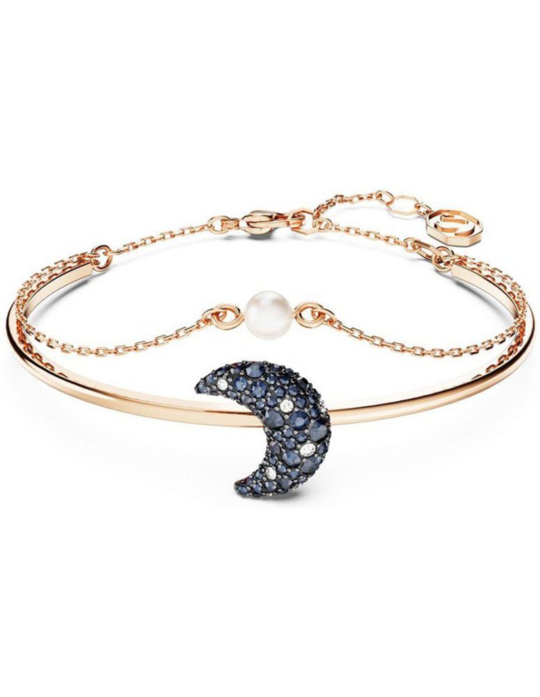 Pulsera Brazalete Swarovski 5671586 Luna Multicolor Baño de Oro Rosa