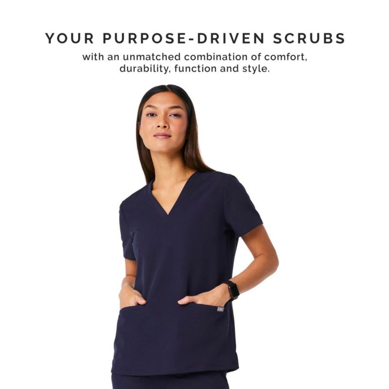 Blusa médica FIGS Casma azul marino M para mujer