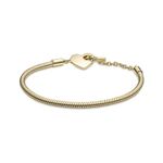 Brazalete Pulsera Pandora 569285C00 Cadena Serpiente Barra T Corazón Talla 21