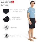 Shorts Quiksilver 40 negro talla 34 cargo apto para agua