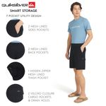 Shorts Quiksilver 40 negro talla 34 cargo apto para agua