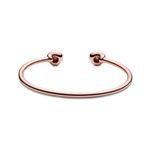 Pulsera Brazalete Pandora 580528CZ Abierto Con Pavé Y Logotipo Talla 18