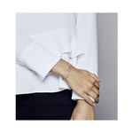 Pulsera Brazalete Pandora 580528CZ Abierto Con Pavé Y Logotipo Talla 18