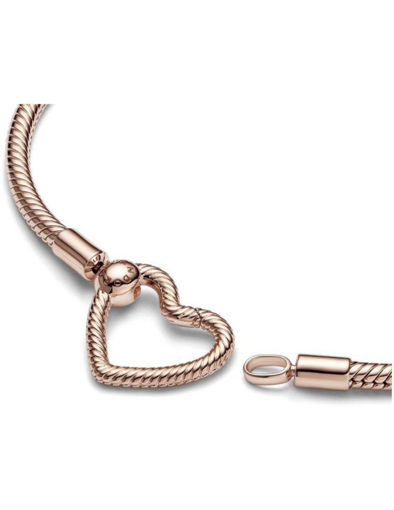 Brazalete Pulsera Pandora Moments 582257C00 Cadena Serpiente y Corazón Talla 18